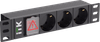 ITK PDU 3 розетки немецкий стандарт с LED выключателем 1U вход С14 без кабеля 10"0