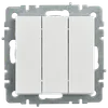 BRITE Выключатель 3-клавишный 10А ВС10-3-0-БрБ белый IEK2
