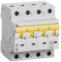 KARAT Automatic circuit breaker BA47-60M 4P B 50A 6kA IEK