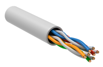 ITK Витая пара U/UTP кат.5E 4х2х24AWG solid PVCLS нг(А)-LSLTx белый (305м) РФ/Т