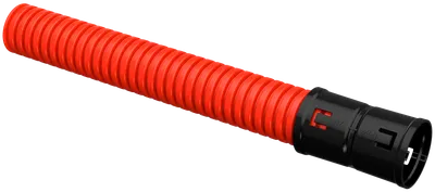 Corrugated double-wall HDPE pipe d=40mm red (100 m) IEK with a broach tool