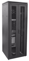 ITK LINEA N Шкаф напольный 52U 800х800мм дверь передняя перфорированная задняя распашная перфорированная черный RAL90050