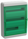 TEKFOR Корпус пластиковый КМПн-54 IP65 зеленая прозрачная дверь IEK0