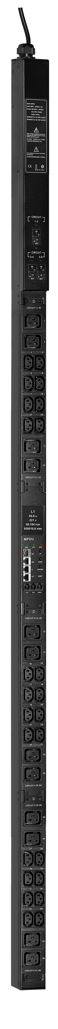 ITK ADMIN PDU с мониторингом PV1213 3Ф 32А 24С13 12С19 кабель 3м IEC60309