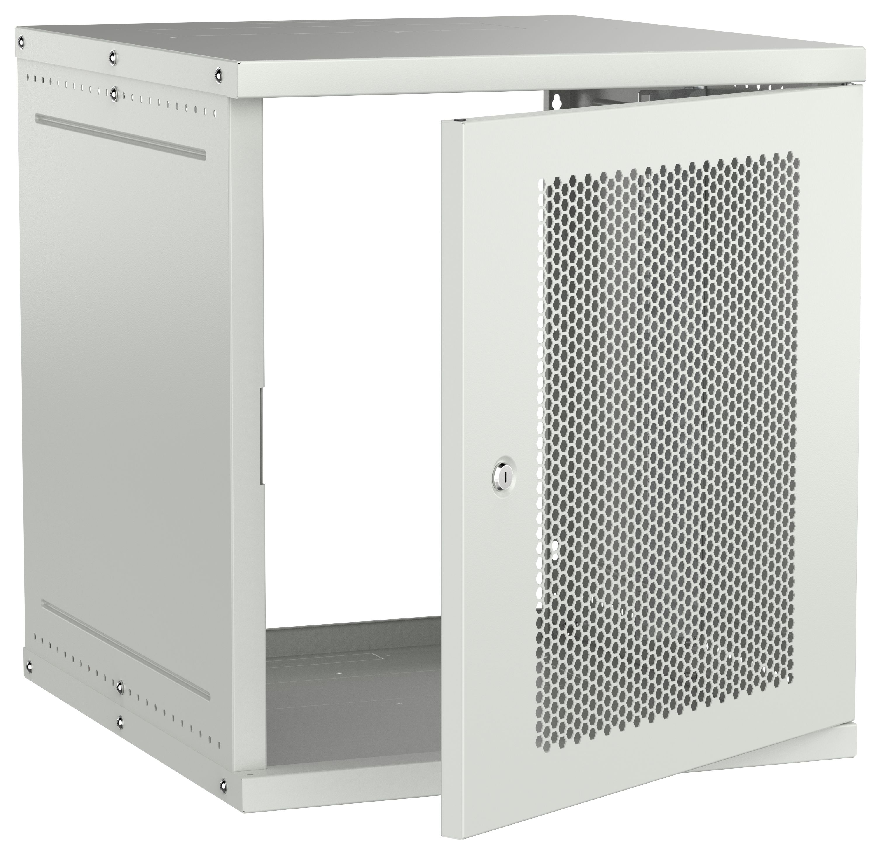 Шкаф настенный 19" 12U 600х650мм перфорированная дверь серый GENERICA (LWE3-12U67-PF-G)