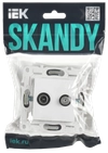 SKANDY Розетка двойная TV+SAT SK-A13W арктический белый IEK1