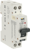 ARMAT Автоматический выключатель дифференциального тока B06S 1P+NP C20 30мА тип A (18мм) IEK0