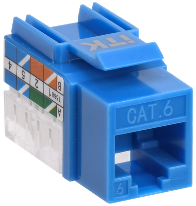 ITK Модуль Keystone Jack кат.6 UTP 110 IDC 90град синий
