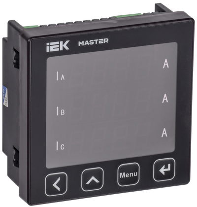 Амперметр цифровой щитовой трехфазный RS-485 96х96 LED MASTER IEK