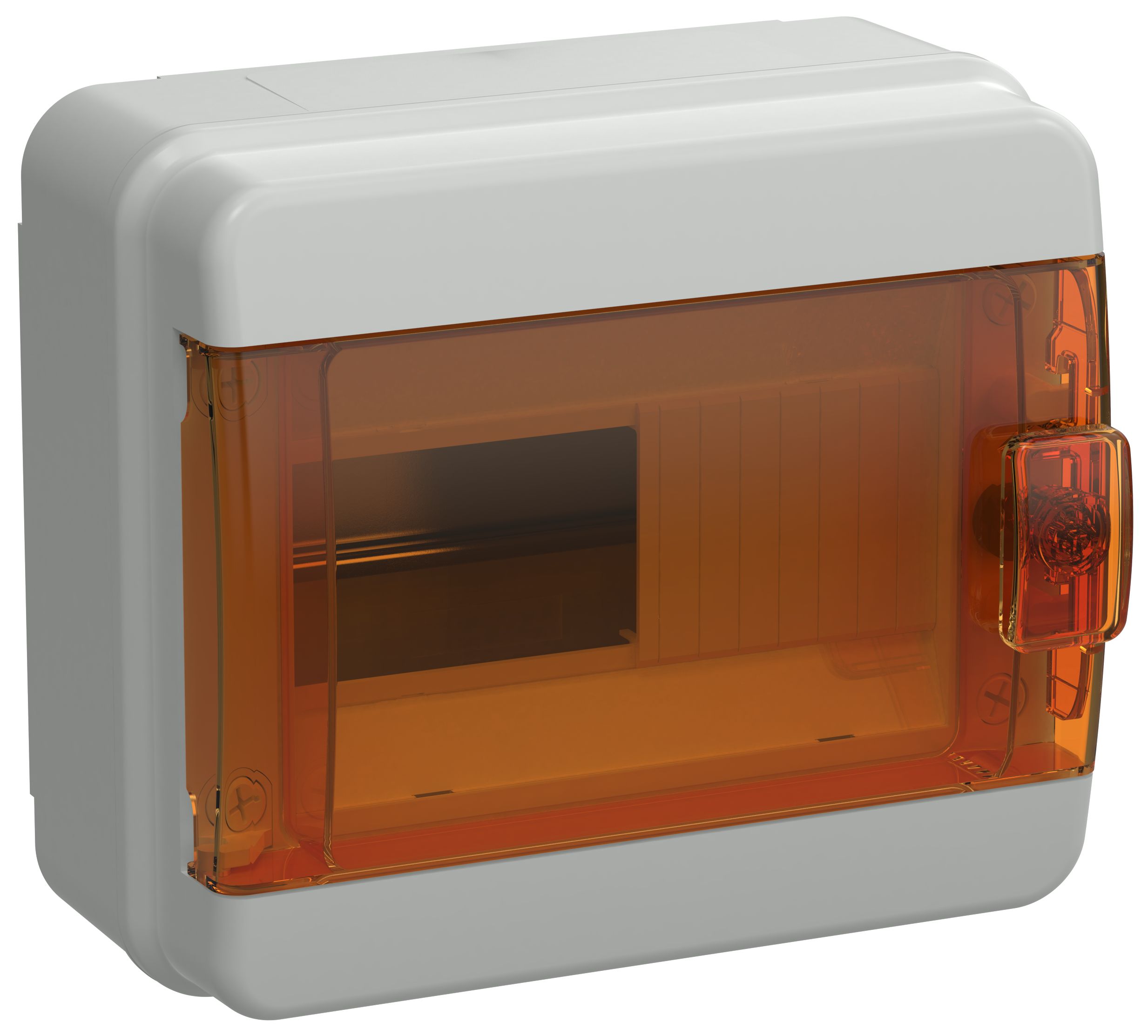 TEKFOR Корпус пластиковый КМПн-8 IP65 оранжевая прозрачная дверь IEK (TF5-KP72-N-08-65-K03-K09)