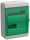 TEKFOR Корпус пластиковый КМПн-24 IP65 зеленая прозрачная дверь IEK0