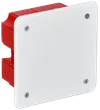 Коробка распаячная КМ41001 92x92x45мм для твердых стен (с саморезами, с крышкой) IEK0