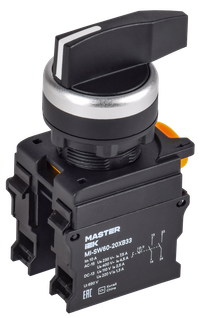 Long handle 3 position return switch 2NO MASTER IEK