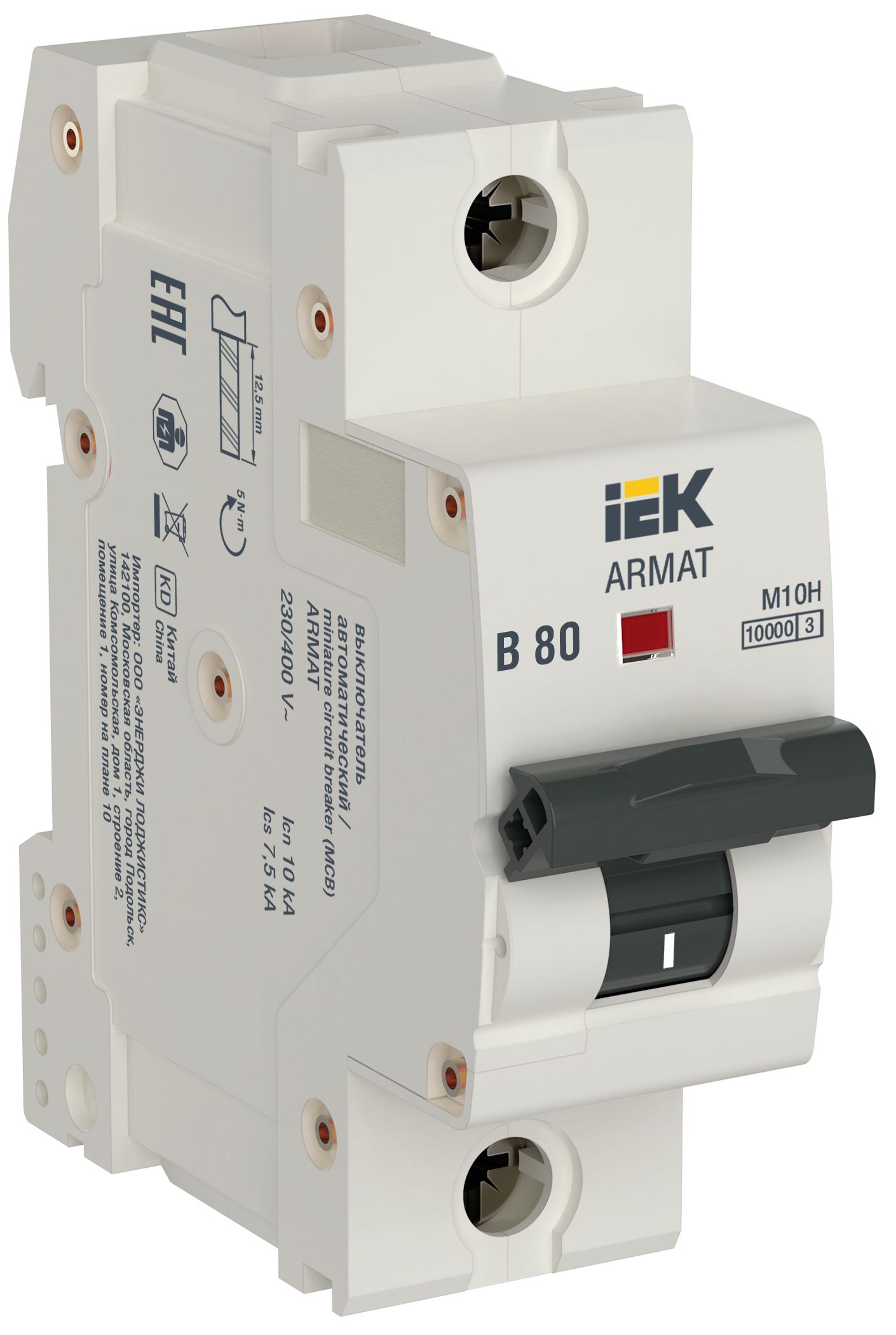 ARMAT Автоматический выключатель M10H 1P B 80A IEK (AR-M10H-1-B080)