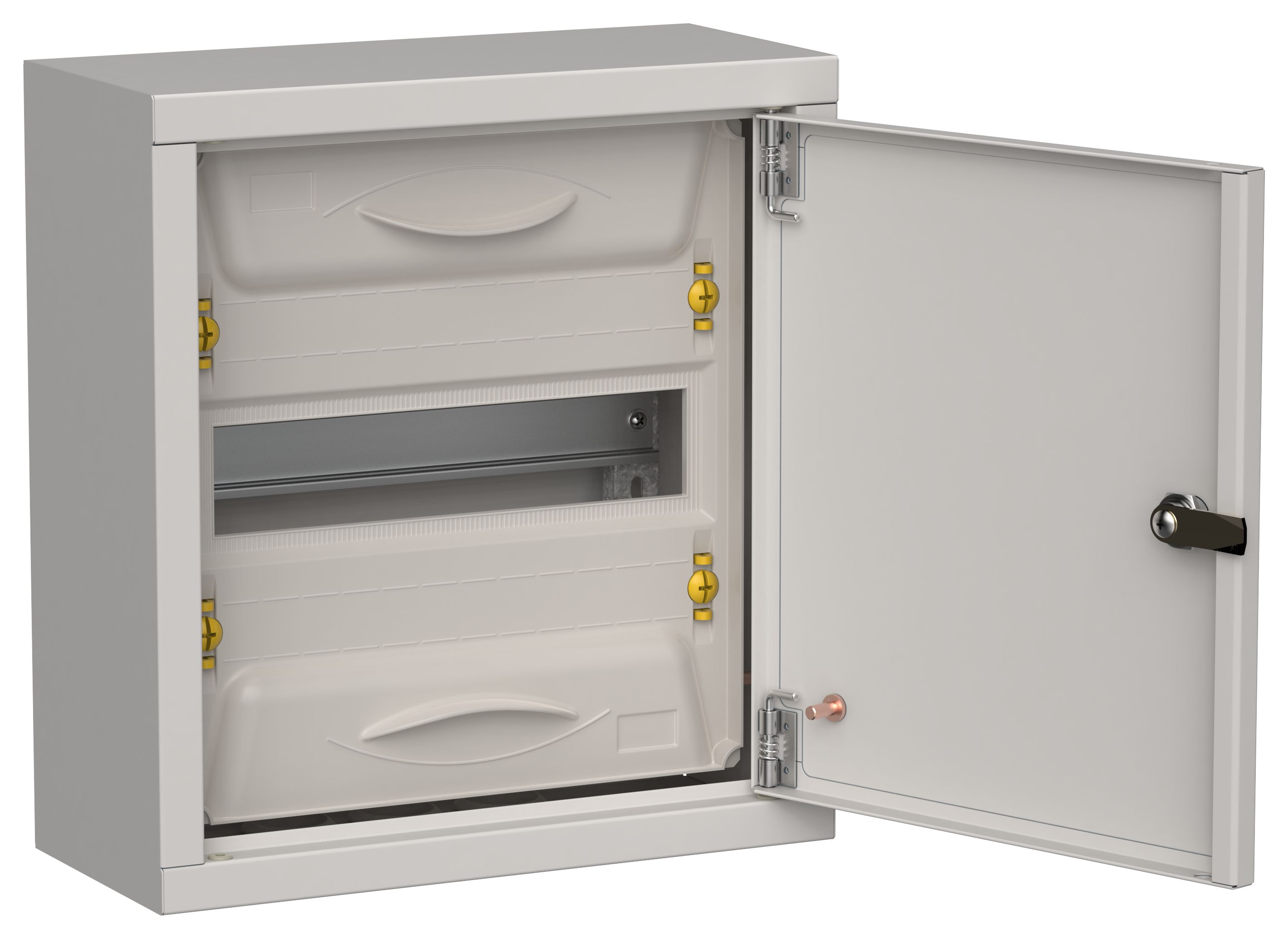 TITAN 5 Корпус металлический ЩРн-12 (1х12) 335х310х140мм IP31 серый (одна дверь) IEK (TI5-50-N-012-31-7035)