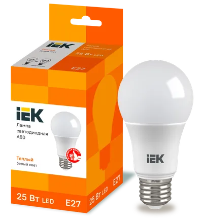 LED lamp A80 ball 25W 230V 3000K E27 IEK is intended for use in lighting devices for external and internal lighting of industrial, commercial and domestic facilities.

Complies with the requirements of the Technical Regulations of the Customs Union TR TS 004/2011, TR TS 020/2011, IEC 62560, Decree of the Government of the Russian Federation of November 10, 2017 No. 1356.