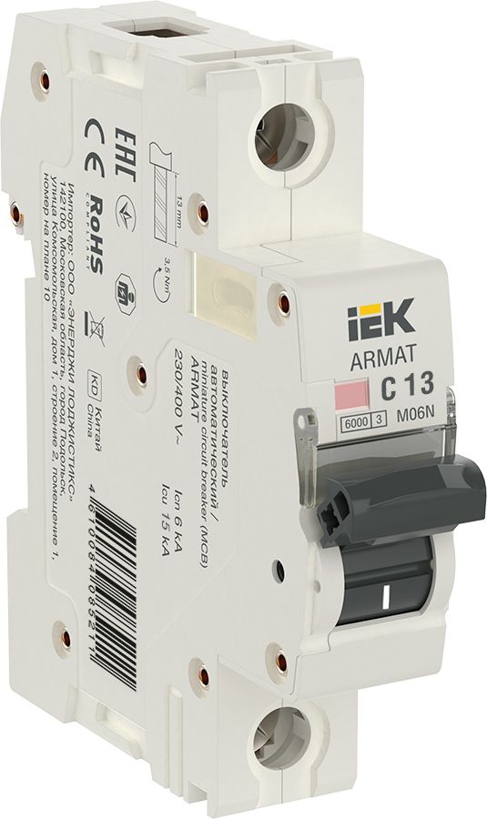 ARMAT Автоматический выключатель M06N 1P C 13А IEK (AR-M06N-1-C013)