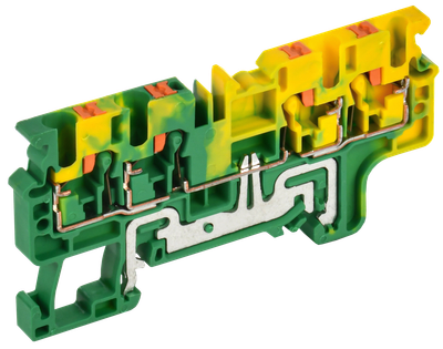 Terminal block CP-MC-PEN earthing 4 pins 2.5mm2 green-yellow IEK