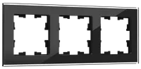 BRITE Frame 3-gang RU-3-2-BrCh glass black IEK
