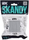 SKANDY Выключатель 3-клавишный 10А SK-V11S серебряный IEK1