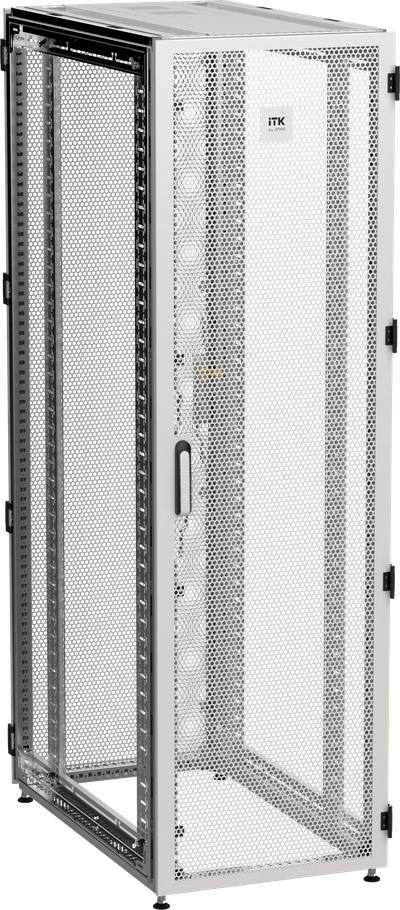 ITK by ZPAS Шкаф серверный 19" 42U 600х1200мм одностворчатые перфорированные двери серый РФ