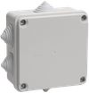 KM41233 pull box for surface installation 100x100x50 mm IP44 (RAL7035, 6 lead-ins)0