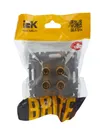 BRITE Audio socket 4-gang RA10-BrS steel IEK5