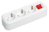 Portable socket dismountable with a switch. k03V 3 sockets CLASSIC IEK