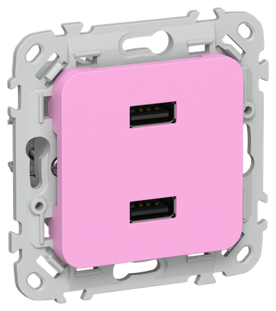 FLITE Розетка USB A+A 3,1А РЮ-2-ФлПр пурпурный IEK