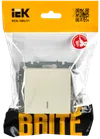 BRITE Single-gang switch with indication 10A BC10-1-7-BrKr beige IEK1