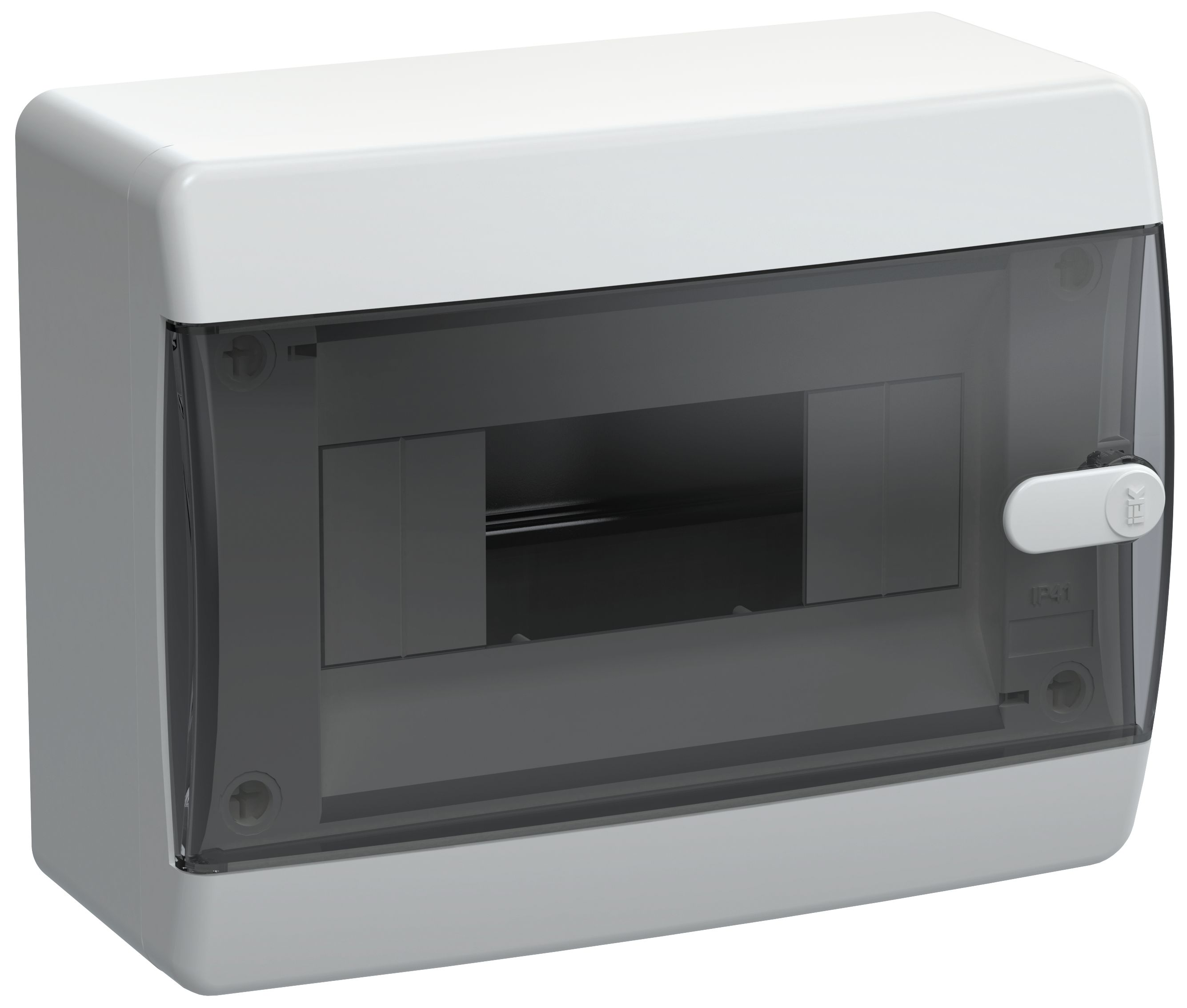 UNION Compact Корпус пластиковый ЩРН-П-8 IP41 черная прозрачная дверь IEK
