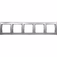 VALENA Рамка 5-местная алюминий модерн