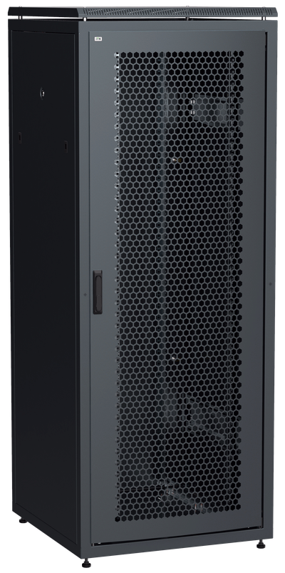 ITK LINEA N Шкаф сетевой 19" 42U 800х800мм перфорированная передняя дверь задняя металлическая черный
