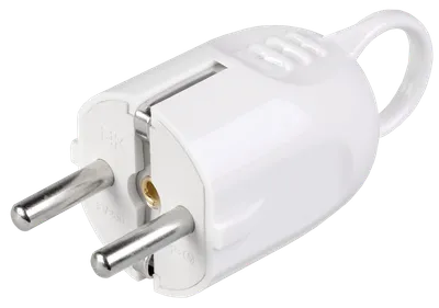 VPu12-01-ST Plug dismountable angled with grounding contact with a ring 16A white