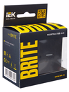 BRITE Розетка USB A+C 18Вт РЮ11-1-БрЧ черный IEK6