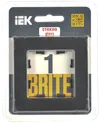 BRITE Frame 1-gang RU-1-2-Br glass black matt IEK1