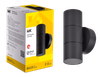 LIGHTING Светильник уличный 5113 настенный под лампу 2хGU10 IP65 черный IEK1