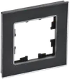 BRITE Frame 1-gang RU-1-2-Br glass black matt IEK0