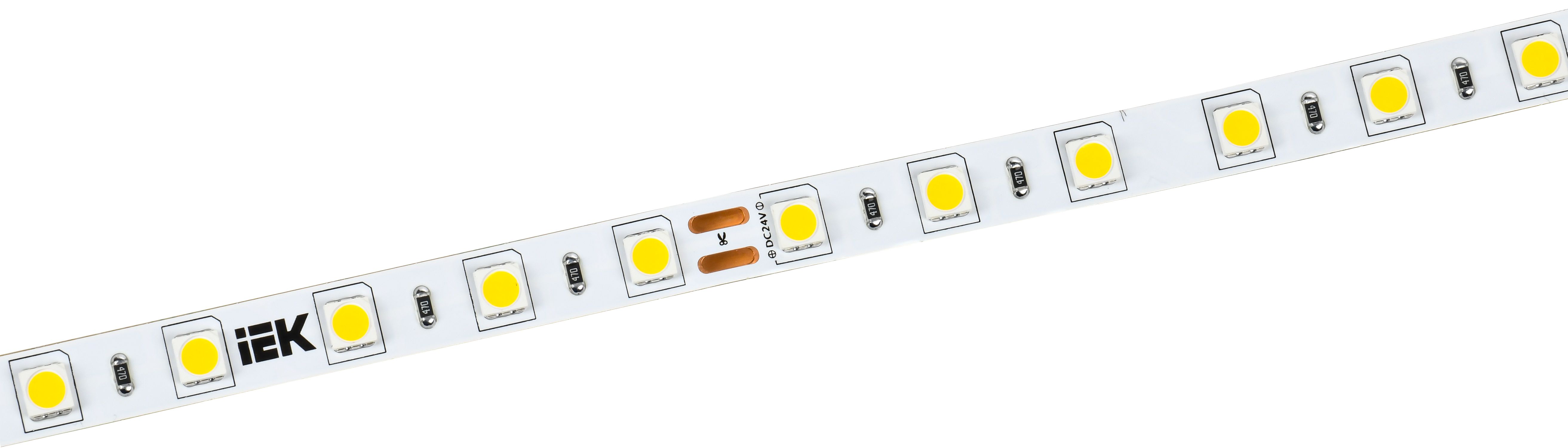 Лента светодиодная 5м LSR-5050W60-14,4-IP20-24В IEK