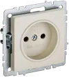 BRITE Socket 1-gang without earthing with protective shutters 10A RSsh10-2-BrKr beige IEK0