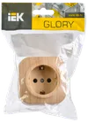 RS20-3-XC Single socket for grounding contact 16A with opening installation GLORY (pine) IEK1