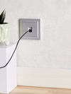 BRITE Розетка компьютерная RJ45 кат.5E РК10-БрА алюминий IEK7