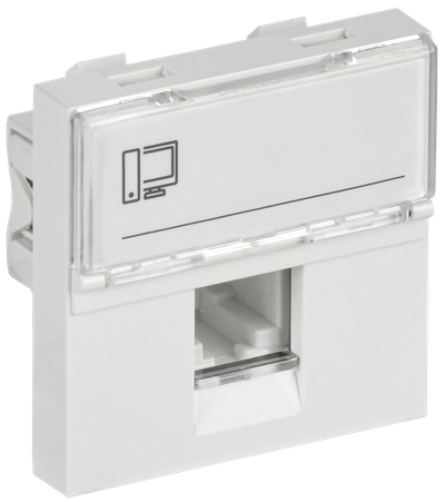 PRIMER РКИ-20-00-П-6 Розетка компьютерная RJ45 UTP кат.6 (2 модуля) белая IEK