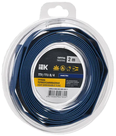 Heat shrink tubing TTU ng-LS 8/4 blue (2m/pack) IEK