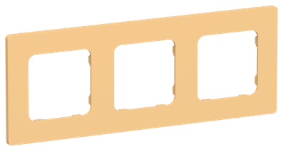 FLITE Рамка 3-местная РУ-3-К-ФлЗ золотарник IEK