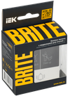 BRITE Кнопка звонка с индикацией для отелей 10А ВС10-1-9-БрЖ жемчуг IEK1