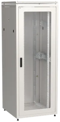 ITK LINEA N Шкаф сетевой 19" 42U 800х800мм стеклянная передняя дверь задняя металлическая серый
