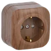 RSSh20-3-XD Single socket with grounding contact with protective shutter 16A open installation GLORY (oak) IEK0