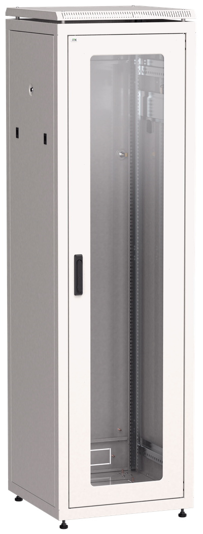 ITK LINEA N Шкаф сетевой 19" 42U 600х800мм стеклянная передняя дверь серый