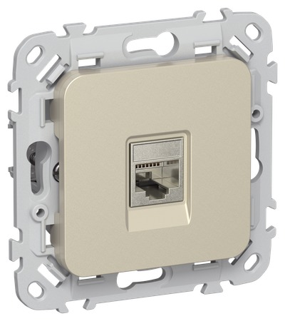 FLITE Розетка компьютерная RJ45 категория 6 STP РК6-1-1-ФлШ шампань IEK